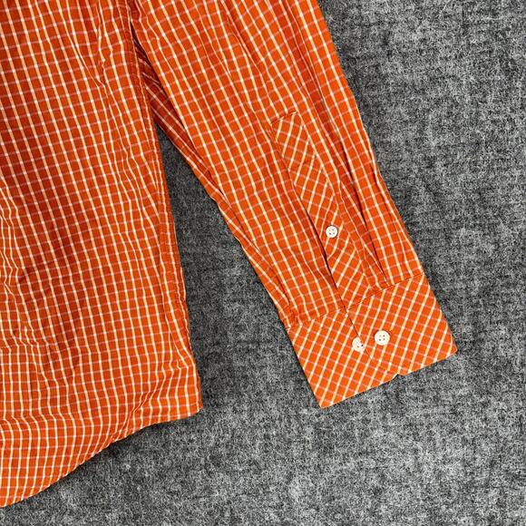 Banana Republic Shirt Mens Large Relaxed Fit Button Front Business Casual Orange - Picture 5 of 10